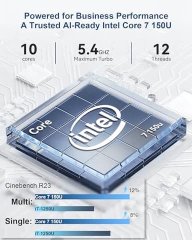 Dell Latest inspiron 16 Touchscreen Laptop with Portable Charging, Intel Core 7-150U (10 cores), 16.0-inch FHD+ IPS Display, AI Copilot, Backlit, Fingerprint Reader, Wins 11 Pro (64GB RAM | 2TB) - Image 3