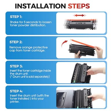 TN-760 - TN760 Toner for Brother Printer - Replacement for Brother TN760 TN-760 TN730 TN-730 Toner Compatible with MFC-L2750DW HL-L2370DW MFC-L2710DW HL-L2350DW HL-L2390DW DCP-L2550DW Printer(4 Black) - Image 7