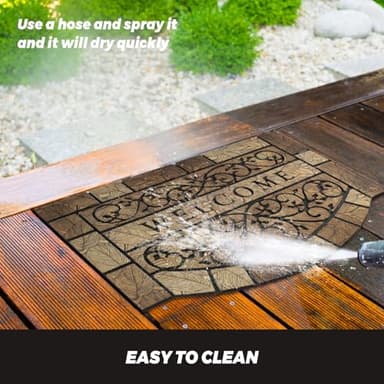 MTOUOCK Durable Welcome Door Mats, 24"x36" Heavy-Duty Large Welcome Mat for Front Door with Non-Slip Rubber Backing, Door Mats for Outside Entry High Traffic Area(Leaves) - Image 5