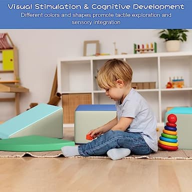 CMFYDAILY 4 Pieces Kids Climbing Toys for Toddlers 1-3, Lightweight Couch Kids for Crawling and Sliding, Soft Play Equipment Foam Blocks Climber, Indoor Climb and Crawl Activity Play Set - Image 5