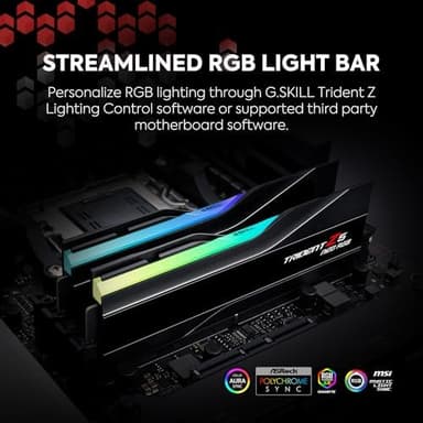 G.SKILL Trident Z5 Neo RGB Series DDR5 RAM (AMD Expo & Intel XMP 3.0) 64GB (2x32GB) 6000MT/s CL36-36-36-96 1.35V Desktop Computer Memory U-DIMM - Matte Black (F5-6000J3636F32GX2-TZ5NR - Image 4