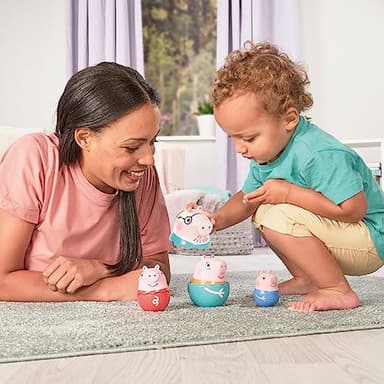 TOMY Toomies Peppa Pig - Peppa’s Nesting Family - Includes Peppa Pig, Mummy Pig, Daddy Pig and George - Nesting, Sorting & Pouring Toy - Ages 18 Months and Up - Image 6