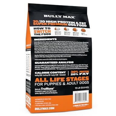 Bully Max High Performance Premium Dry Dog Food for All Ages - High Protein Natural Puppy Food for Small & Large Breed Puppies & Adult Dogs, 15 lb Bag - Image 5