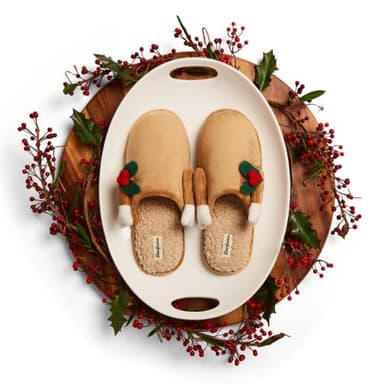 Dearfoams Unisex Matching Family Holiday Christmas Reindeer Scuff Slipper, Men's Turkey, X-Large - Image 6