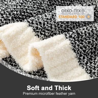 Snuggle Sac Queen Size Bedding Blanket Black, Super Soft Warm Cozy Bed Blankets Oversized Fuzzy Plush Blankets for Bed, Bedroom, Heather Black, 90x90 inches - Image 5