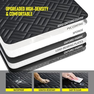 FIRSTWELL Dog Car Seat Cover for Back Seat, Hard Bottom Back Seat Cover for Cars, SUV, Small Trucks - Patented Design, Waterproof Dog Hammock, Support 400lbs - Image 6