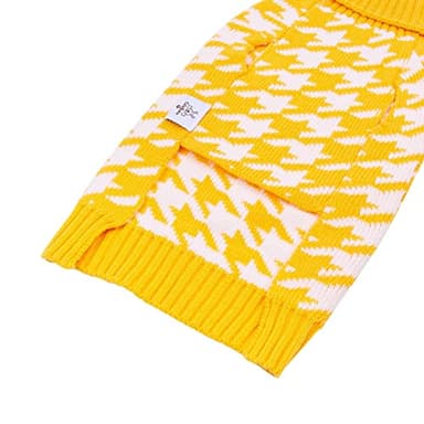 CuteBone Turtleneck Dog Sweater for Small Dogs Houndstooth Pet Winter Clothes Pullover Sweater Cat Clothes,(Medium) - Image 5