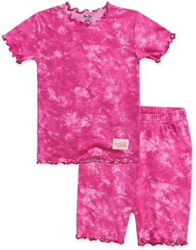 VAENAIT BABY Infant Toddler Girls Boys Pajamas Sleepwear Summer Short Pjs 2pcs Set Shirring Painting Plum S - Image 1