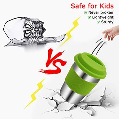 Rommeka Stainless Steel Kids Cups, 5 Pack Colorful Drinking Tumbler Sippy Cup with Silicone Lids and Straws Metal Mugs for Toddlers, Children and Adults - 12oz - Image 4