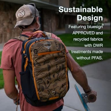 Osprey Axis Laptop Backpack - Sleek, Urban-Ready Everyday Pack with Laptop Sleeve, Dual Water Bottle Pockets, and Compression Straps - Ideal for College, Commutes, and Casual Travel, Night Shift Blue - Image 5