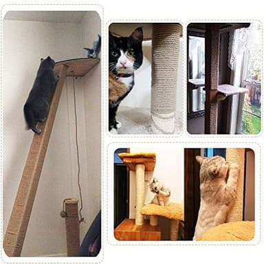 Aoneky Replacement Cat Scratching Post Sisal Rope - Hemp Rope for Cat Tree and Tower (1/4'' 164 Ft) - Image 6
