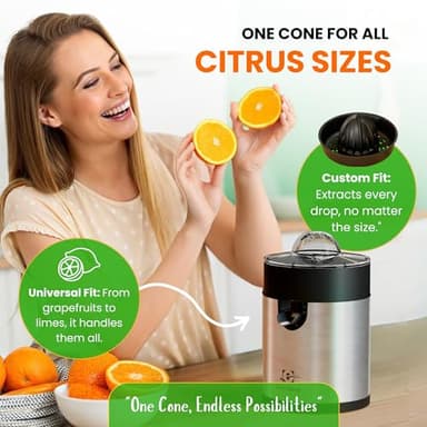 Eurolux Electric Citrus Juicer – Easy Juice Squeezer for Lemon & Orange - Image 9