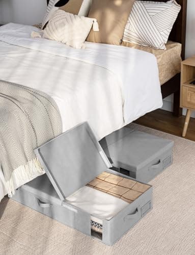 StorageWorks 2-Pack Jumbo Under Bed Storage Bins with Lids, Underbed Storage Containers with Handles and Label Holder, Closet Organizer for Clothes, Blankets, Sweater - Image 8