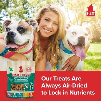 Plato Pet Treats Air Dried Small Bites Dog Treats, Natural Bite Sized Real Meat & Duck, Grain Free & High Protein, Made in the USA, 6oz - Image 3