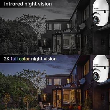 WESECUU Light Bulb Security Camera -5G& 2.4GHz WiFi 2K Security Cameras Wireless Outdoor Motion Detection and Alarm,Two-Way Talk,Color Night Vision,Human Detection, Bulb Camera Compatible with Alexa - Image 4