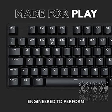 Logitech G413 SE Full-Size Mechanical Gaming Keyboard - Backlit Keyboard with Tactile Mechanical Switches, Anti-Ghosting, Compatible with Windows, macOS - Black Aluminum - Image 9