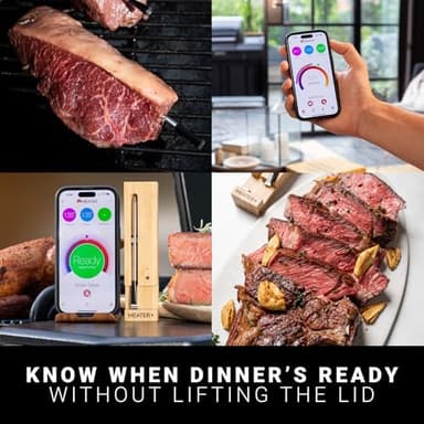 MEATER Pro: Smart Bluetooth Wireless Meat Thermometer Digital | 1000°F Heat Resistance | Long Range | Certified Accuracy | BBQ, Oven, Grill, Smoker, Air Fryer, Deep Fryer - Image 2