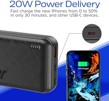 Energizer 20000mAh Portable Charger Fast Charging 22.5W PD3.0 Power Bank USB-C in&Out Battery Pack Portable Phone Charger for iPhone 16 15 14 13 12, Samsung S23 S22, Android Devices, iPad_UE20055PQ - Image 5