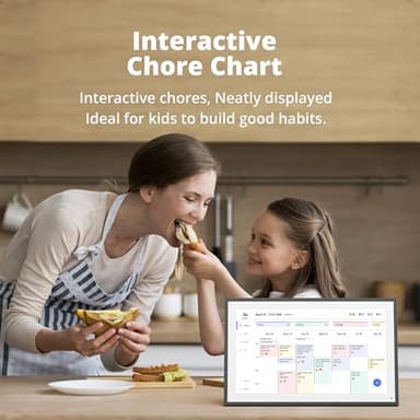 Dragon Touch 15.6" Digital Calendar Chore Chart – 1080P Full HD Interactive Touchscreen, Smart Family Planner, Hearth Display Digital Calendar Wall & Desk Mountable for Seamless Scheduling Black - Image 6