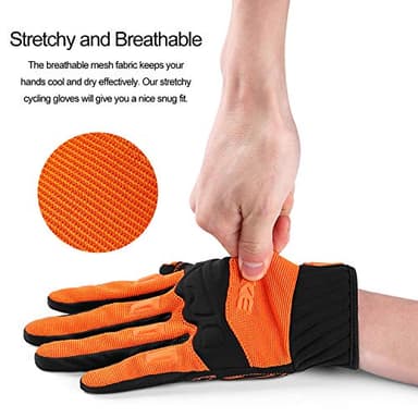 INBIKE Mountain Bike Gloves for Men Knuckle Guard Padded Men's Cycling Gloves Breathable for MTB Motocross Racing Dirtbike - Image 8