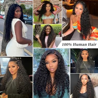 BJVT 26 Inch Deep Wave Lace Front Wigs Human Hair Wigs for Women 13x6 HD Lace Front Wigs Human Hair 200 Density Deep Curly Lace Frontal Wigs Human Hair Pre Plucked with Baby Hair - Image 6