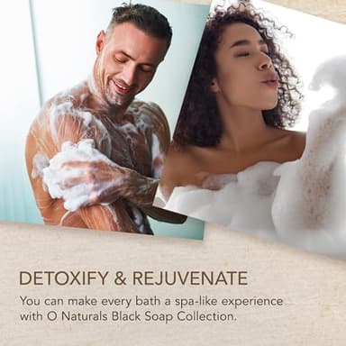 O NATURALS 100% Natural Bar Soap - Gift Set - Organic Ingredients & Essential Oils - Spa Gifts for Women & Men, Body Wash & Face Soap - 6PC Black Soap Collection - Image 5
