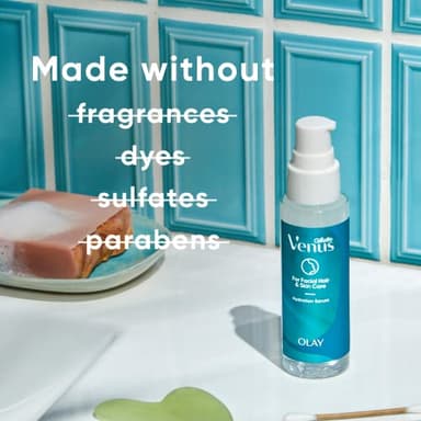 Gillette Venus Facial Hydration Serum with a Touch of Hyaluronic Acid, 1.5 oz Bottle, Use Post Dermaplaning Tool, Dermaplaning Moisturizer, Dermaplane Oil, Dermaplane Moisturizer, Pre Eyebrow Razor - Image 5
