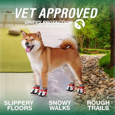 Aokown Dog Shoes for Small Dogs, Puppy Dog Boots for Winter Snow, Hot Pavement, Dog Booties & Paw Protectors Size 1 - Image 4