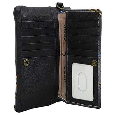 Anna by Anuschka womens Wristlet Wallet & Organizer - Genuine Leather, African Leopard, One Size US - Image 4