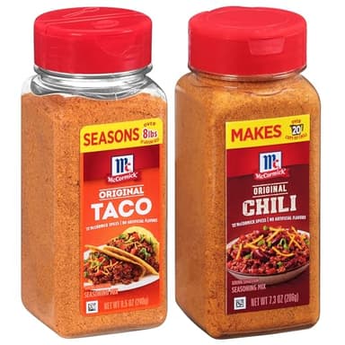 McCormick Taco and Chili Seasoning Mix Bundle, 15.8 oz - Image 1