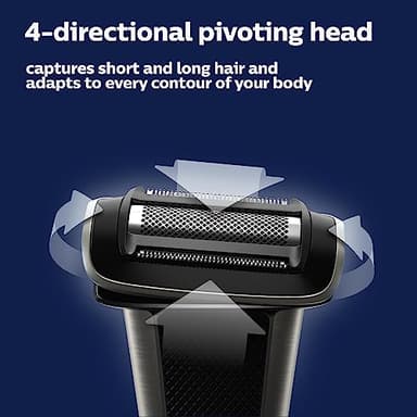 Philips Norelco Bodygroom 7000 Series, Showerproof Groin and Body Trimmer for Men, Precise Body Grooming, Adjustable Comb, Safe Even Below The Belt, 80 Min. Runtime, Model BG7030/49 - Image 6
