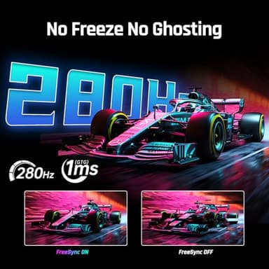 KTC 27'' 280Hz 240Hz Gaming Monitor 1ms GTG 350nits Fast VA 1080P Tilt 126% sRGB Adaptive Sync 4000:1 Contrast Ratio HDR DisplayPort 1.4/HDMI 2.0 VESA - Image 2