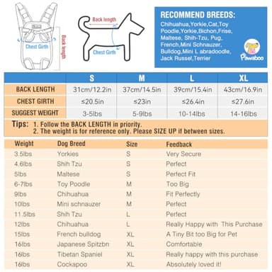 Pawaboo Pet Carrier Backpack, Adjustable Pet Front Cat Dog Carrier Backpack Travel Bag, Legs Out, Easy-Fit for Traveling Hiking Camping for Small Medium Dogs Cats Puppies, Small, Black - Image 2