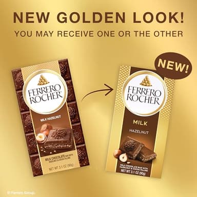 Ferrero Rocher premium chocolate bar, Milk Chocolate with Hazelnut Filling, Perfect Self Treat, 3.1 oz Each - Image 5