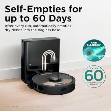 Shark Matrix Plus 2in1 Robot Vacuum & Mop with Sonic Mopping, Matrix Clean, Home Mapping, HEPA Bagless Self Empty Base, CleanEdge, for Pet Hair, WiFi, Compatible with Alexa, Black/Gold (AV2613WA) - Image 6