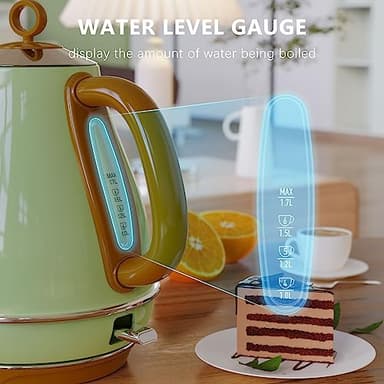 Evoloop 1.7L Electric Kettles, BPA Free Tea Kettle, Hot Water Boiler Heater, Stainless Steel Teapot, Auto Shut-Off & Boil-Dry Protection, 120V/1500W - Image 3