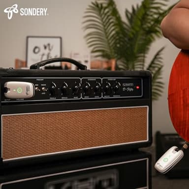 Sondery Wireless Transmitter and Receiver System for Guitar Bass Keyboard Drums Multiple Instruments 7 Channels Rechargeable Long Battery Life - Image 7