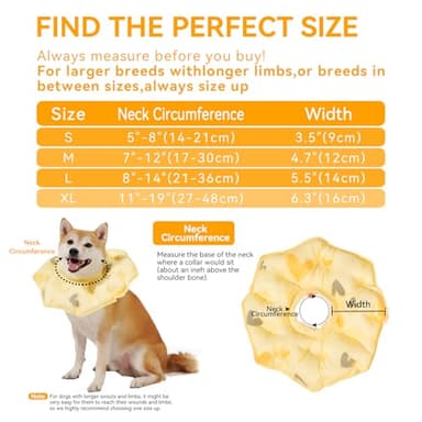 Pet Soft Protective Recovery Collar - Adjustable Pet E-Collar Alternative After Surgery for Pets/Kitten/Cats/Small Dogs (Yellow, L) - Image 6
