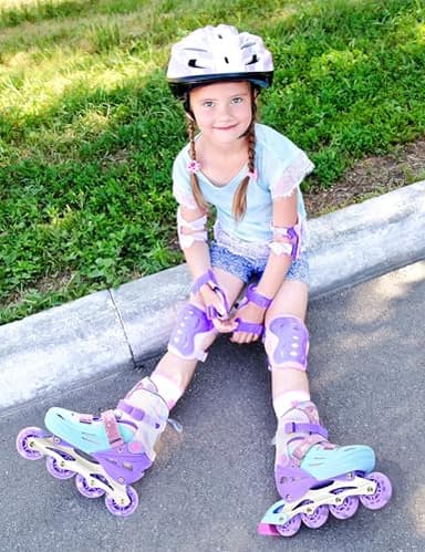2PM SPORTS Kids Inline Skates for Girls Ages 4-8 8-12 6-12 5-8 10-12 with Light Up Wheels, Adjustable Girls Roller Skates Blades for Kid Women Beginner Youth Indoor Size 11C 1 2 3 4 5 6 7 8 Snowflakes - Image 6