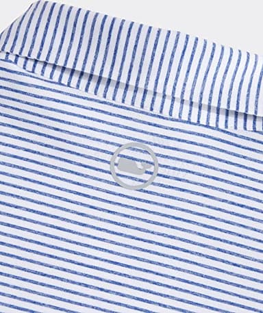 vineyard vines Men's Bradley Stripe Sankaty Performance Polo, Yacht Blue Tejeda, Large - Image 3
