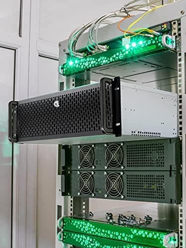 Rosewill 4U Server Chassis Rackmount Case | 8 3.5" HDD Bays, 3 5.25" Devices | E-ATX Compatible | 5 Front 120mm Fans, 2 Rear 80mm Fans | 2X USB 3.0 | Front Panel Lock | Silver/Black - RSV-L4000U - Image 3