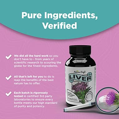 Liver Cleanse Detox & Repair 90 Capsules - Herbal Liver Support Milk Thistle Supplement - Silymarin Milk Thistle Supplements with Dandelion Root, Choline, Beetroot & Artichoke Extract - Image 5