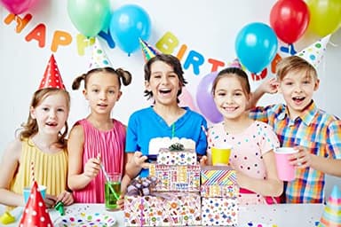 PlandRichW Birthday Wrapping Paper 12 Sheets Folded Flat for Kids, Boys, Girls, Adults.Includes Happy Birthday, Star, Rainbow, Cake 4 Colorful Designs for Baby Shower, Holiday, Party 20 X 29 Inch - Image 3