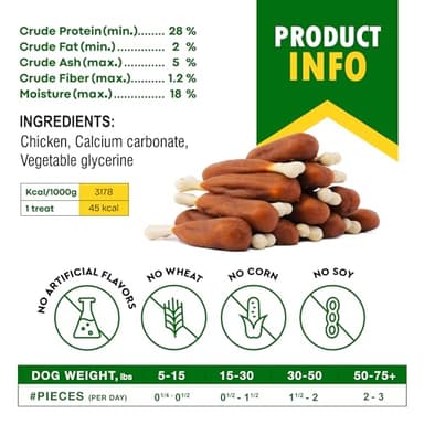 Beloved Pets Dog Treats, Calcium Bones Wrapped Chicken & Rawhide Free Chew 11Oz - Pet Healthy Dried Snacks & Grain Free Meat - Bulk Best Chews for Christmas, Training Small & Large Dogs - Made for USA - Image 6