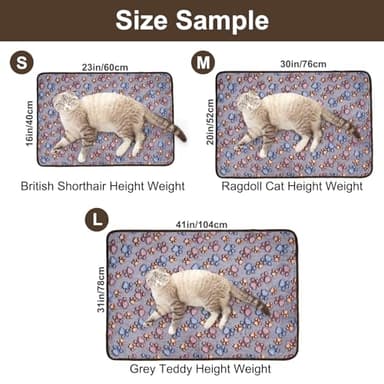 Dono 1 Pack 3 Dog Blankets for Small Dogs, Soft Fluffy Paw Print Pattern Fleece Pet Blanket Warm Sleep Mat, Puppy Kitten Blanket Doggy Mat for Dog Cat Kitten Doggy (40 * 30") - Image 2