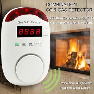 2-in-1Natural Gas Leak Detector & Carbon Monoxide Detectors Plug in,Dual Sensor Gas Leak Detector & Carbon Monoxide Alarm,CO Detector Alarm & Propane, Methane, Explosive Gas Detector for Home,RV - Image 5