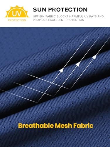 NORTHYARD Men's Sun Hoodie Shirts Long Sleeve Fishing Swim SPF Shirt Rash Guard UPF 50 Lightweight for Hiking Workout Navy 4XL - Image 5