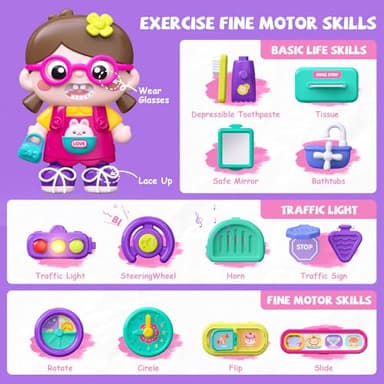Vanvimen Busy Board Montessori Toys Gift for 1-2 Year, Early Educational Montessori Toys for Toddler 1-3, Birthday Gifts Toy for 1 2 Year Old, Ideas 1 Year Old Birthday Gift Toy - Image 5