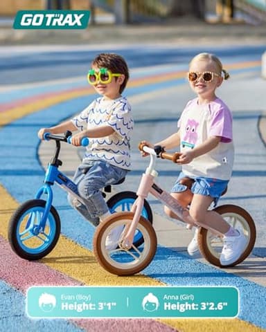 Gotrax KS12 Balance Bike, 12" Toddlers Push Bike with LED Light, Adjustable Seat & Handlebar, Flat-Free Tires & Easy Assembly Kids Bicycle, Lightweight & No Pedal, Gift for Boys Girls, Purple - Image 7