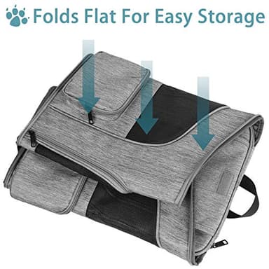 Ytonet Dog Backpack Carrier, Pet Carrier Bag with Mesh for Small Dogs Cats Puppies, Comfort Cat Backpack Bag for Hiking Travel Camping Outdoor Hold Pets Up to 18 Lbs, Grey - Image 7